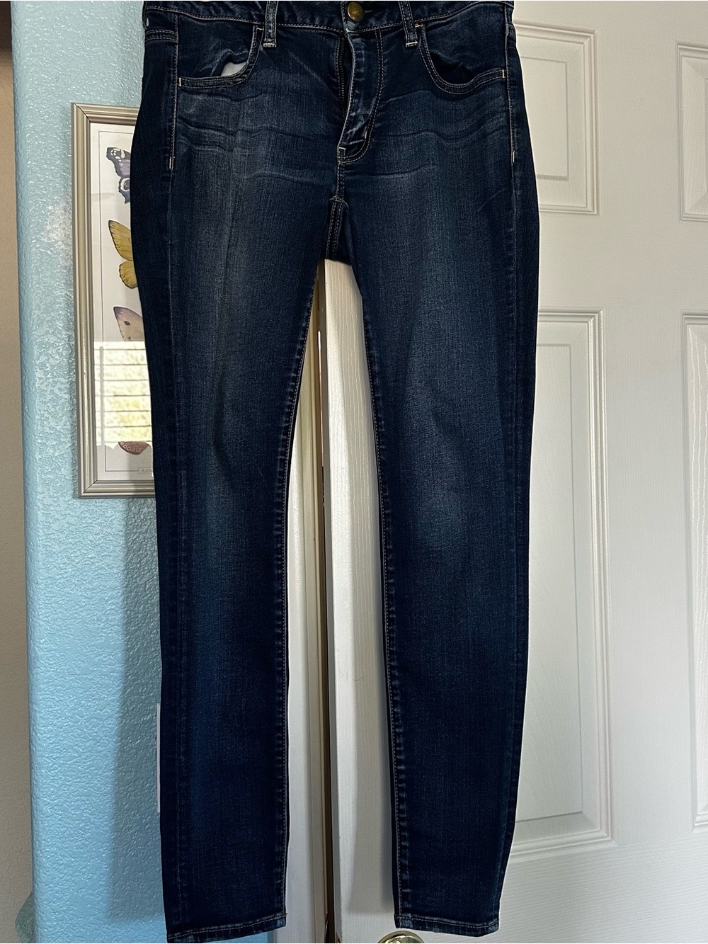 American Eagle Outfitters Dark Blue Women's Skinny Slim Stretch Jeans